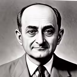 a portrait of a man wearing a suit and tie