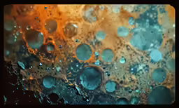 the water is being stirred onto the surface