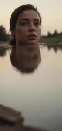 a woman is shown in the water