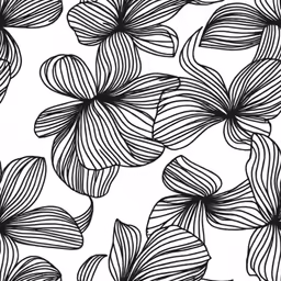 black and white flower design that looks like it has been painted