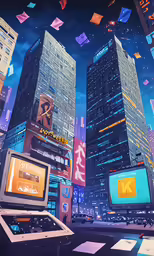 the city has a bunch of futuristic and interesting items