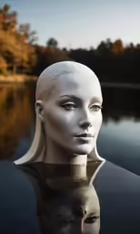 an individual that is a real human with a unique reflection