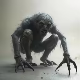 a creepy looking creature made from the back