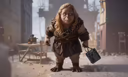 the troll has a briefcase in its hand