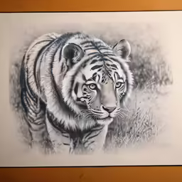 the painting has been framed on the wall