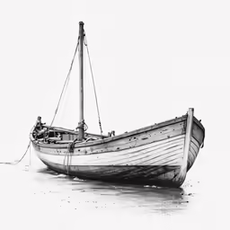 this is an illustration of a boat out in the water