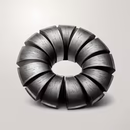 a black tire with an inner tube on a white background