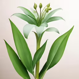 a plant with white flowers in a small vase