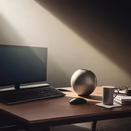 there is a laptop and a computer monitor on a desk