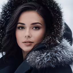 a close up of a person with a hood