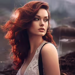 this is a beautiful photo of a woman wearing very long hair,an artistic photo of a lady with long hair