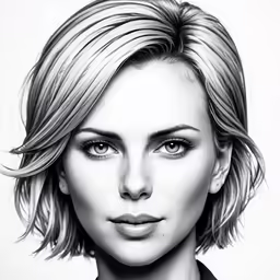 a woman with blonde hair is wearing a black shirt