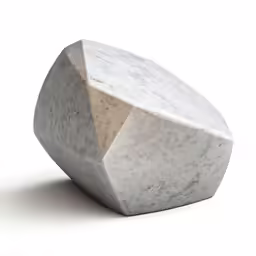 a rock with two different sides and white marble