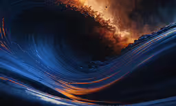 a big wave in the middle of a dark blue ocean,an artistic picture of a body of water in the middle of an ocean