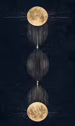 a group of two full moon photos taken over water