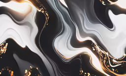 black and white marble is depicted with gold streaks