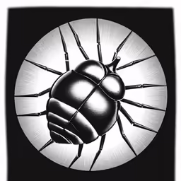 an illustration of a bug inside a circle