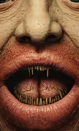 an animal is sticking its tongue out towards the camera