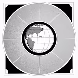 the outer planet as it is spinning in a circle