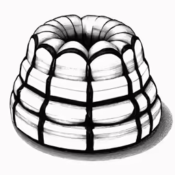 an illustration of a cake made out of crayons