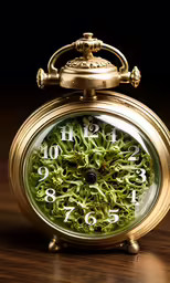 an image of a small antique style clock