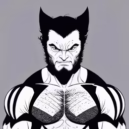 a drawing of the wolverine by david scott