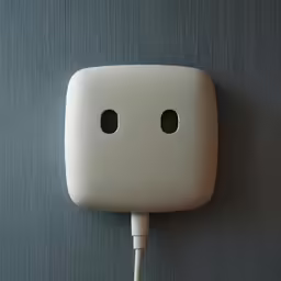 a white power strip mounted to a wall