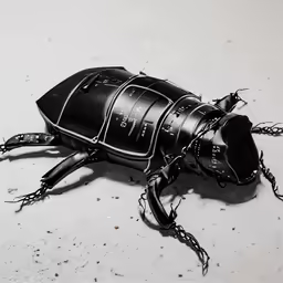 a black and white photo of a bug