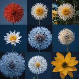 flowers that are in different stages of blooming,there are many flowers with no stems together