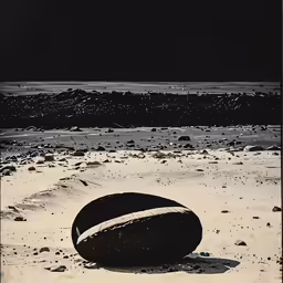 a large object that is laying on a beach