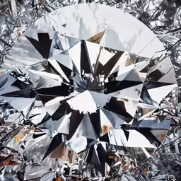 a crystal glass diamond jewel surrounded by other jewels