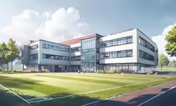 an image of a building that is on the grass