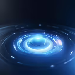 a blue circular pattern that is in the middle of it