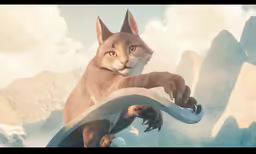 a picture of a cat in a large pose