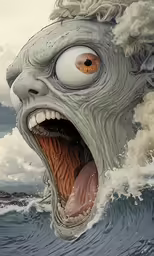 a big monster with its mouth wide open