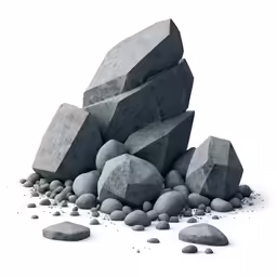 a pile of grey rocks sitting next to each other
