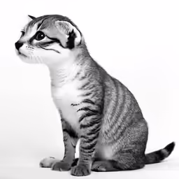 a cat with a white muzzle and small teeth