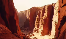 the rock formations are very large and high in the mountains