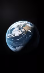 a blue marble image of the earth, taken from space