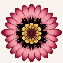 a pink flower that is on top of a white surface