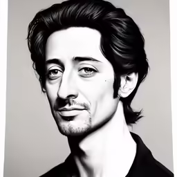 a black and white photo of johnny deppress