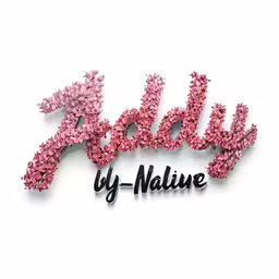 3d type of name written with flowers inside the letters