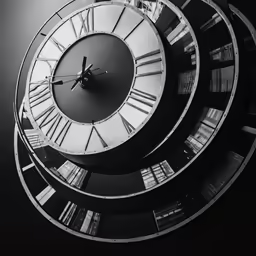 an image of a clock that is taken from above
