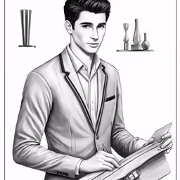 a man in a suit and tie is holding papers