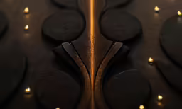 this is an image of abstract art in gold and black