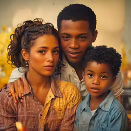 three children and an adult posing for a picture