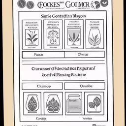 a hand drawn diagram with pictures of different plants