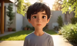 a young man looking up at the camera