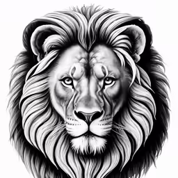 an image of a lion on the inside of a drawing