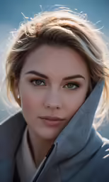 a close - up of a person with a hooded jacket